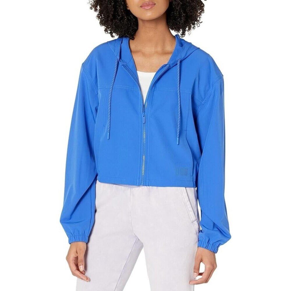 UGG Koralie Jacket Women's XS Blue Full Zip Stretch Hooded Long Sleeve RED448
